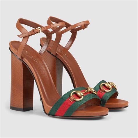 sandals with gucci strap|Gucci strap sandals heels.